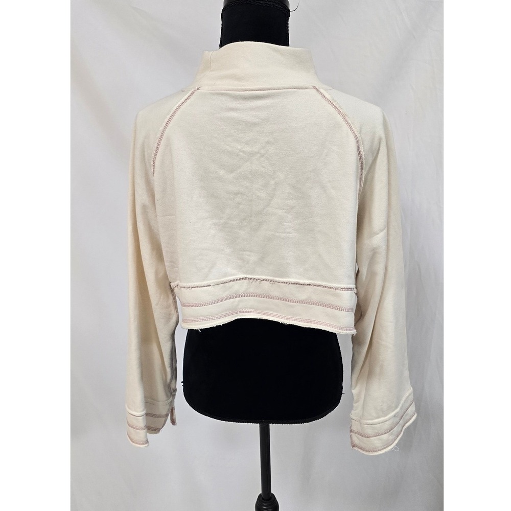 Daily Practice Anthropologie women XXS mock neck crop sweatshirt granola - Picture 8 of 9